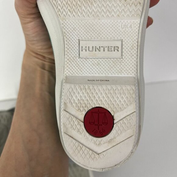 Hunter Plimsoll Waterproof Green Slip On Flats Boat Rain Shoes UK‎ 4 / US 6 - Picture 10 of 13